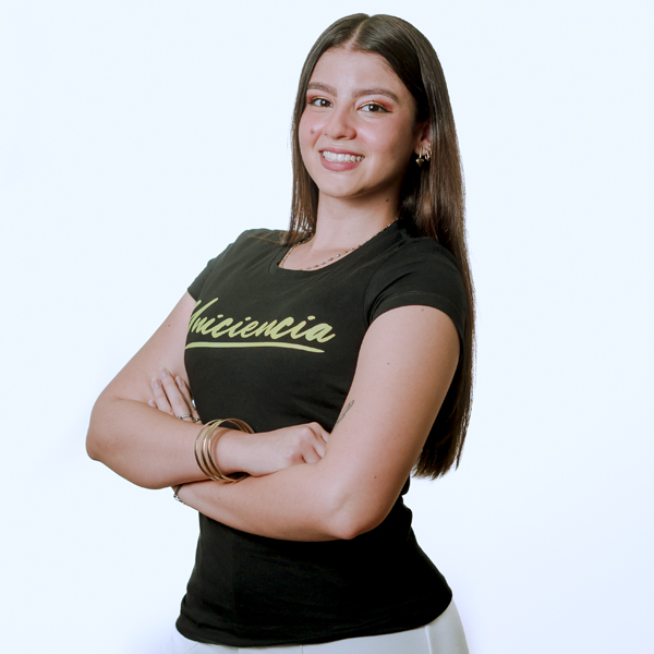 Camiseta negra dama estampado naranja